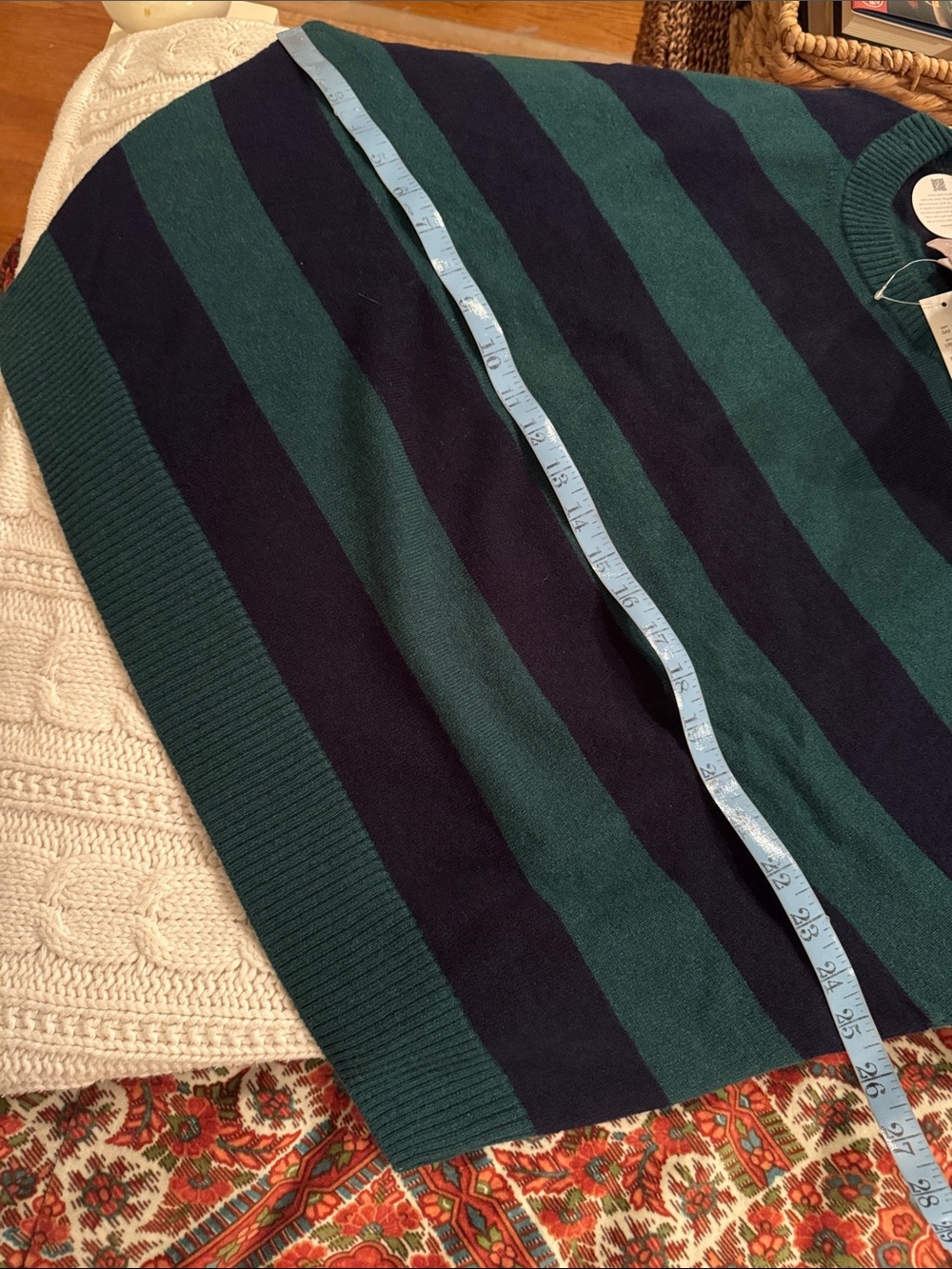 J.Crew Cashmere blouson-sleeve sweater in stripe CR214 - Picture 7 of 10
